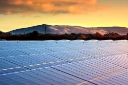 wick solar farm with mendip hills